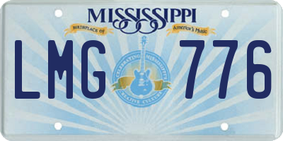 MS license plate LMG776