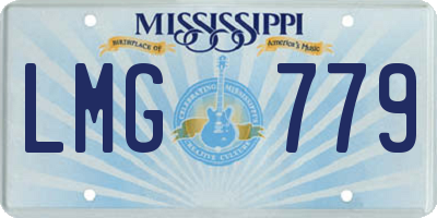 MS license plate LMG779