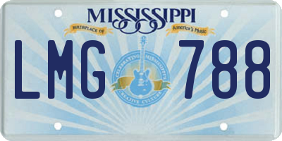 MS license plate LMG788