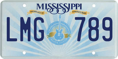 MS license plate LMG789
