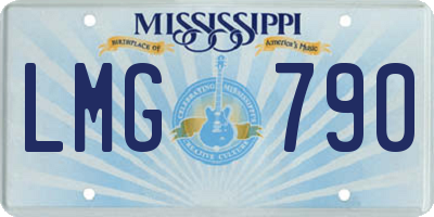 MS license plate LMG790