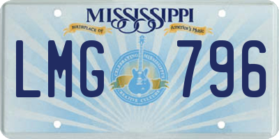 MS license plate LMG796