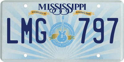 MS license plate LMG797