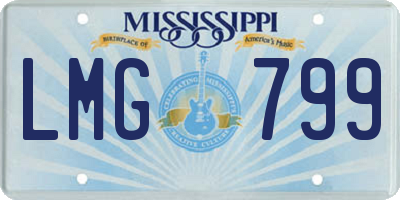 MS license plate LMG799