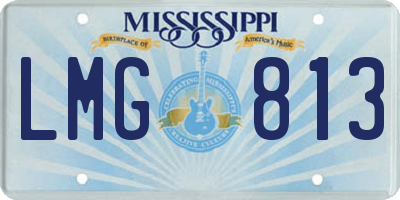 MS license plate LMG813