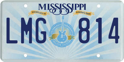 MS license plate LMG814