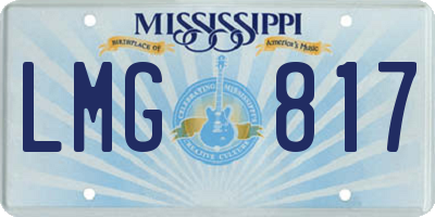 MS license plate LMG817