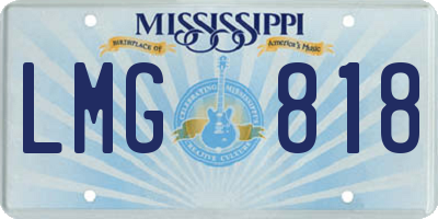 MS license plate LMG818