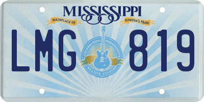 MS license plate LMG819