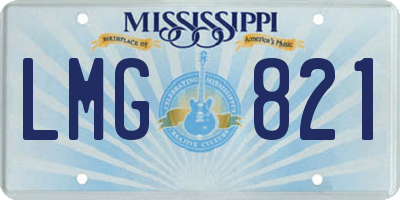 MS license plate LMG821