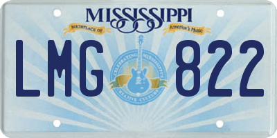 MS license plate LMG822