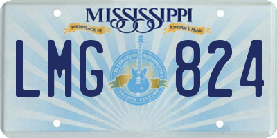 MS license plate LMG824