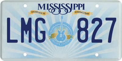 MS license plate LMG827