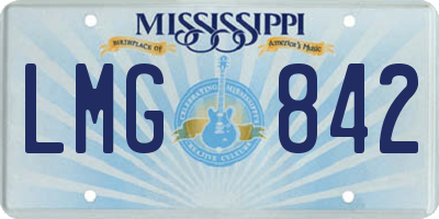 MS license plate LMG842