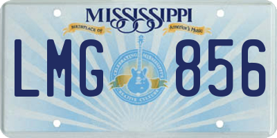 MS license plate LMG856