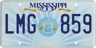 MS license plate LMG859