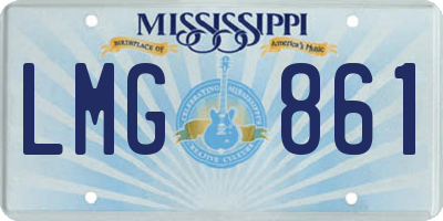 MS license plate LMG861