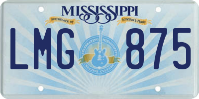MS license plate LMG875