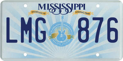 MS license plate LMG876