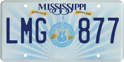 MS license plate LMG877