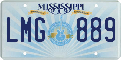 MS license plate LMG889