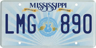 MS license plate LMG890