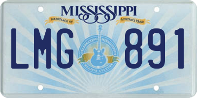MS license plate LMG891