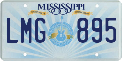 MS license plate LMG895