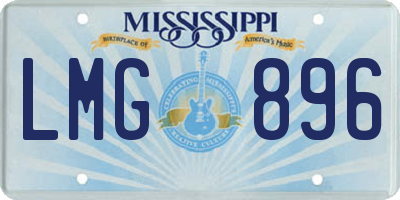 MS license plate LMG896