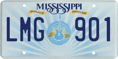MS license plate LMG901