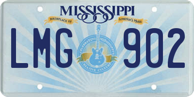 MS license plate LMG902