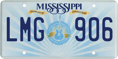 MS license plate LMG906