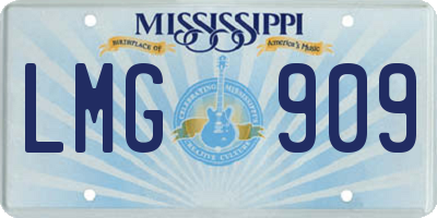 MS license plate LMG909