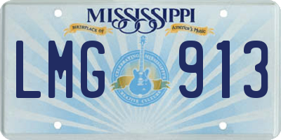 MS license plate LMG913