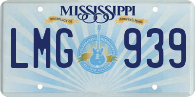 MS license plate LMG939