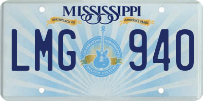 MS license plate LMG940