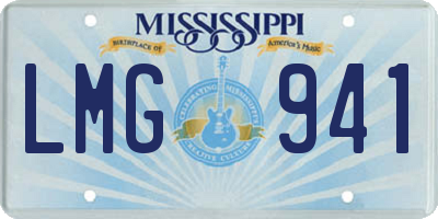 MS license plate LMG941
