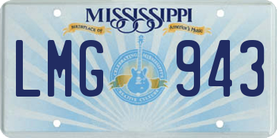 MS license plate LMG943