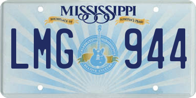 MS license plate LMG944