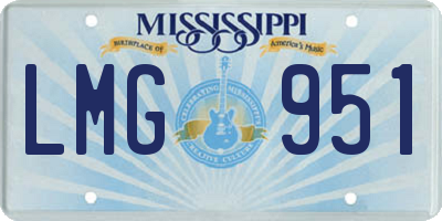 MS license plate LMG951