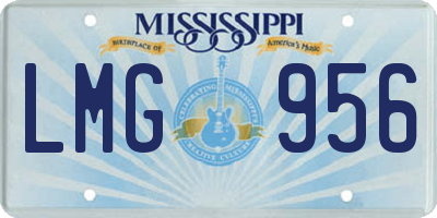 MS license plate LMG956