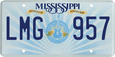 MS license plate LMG957