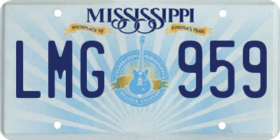 MS license plate LMG959
