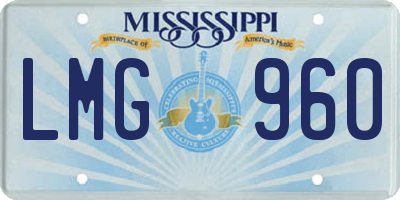 MS license plate LMG960