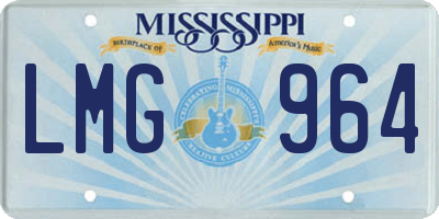 MS license plate LMG964
