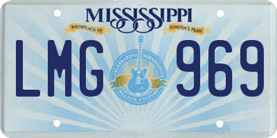 MS license plate LMG969