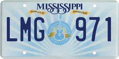MS license plate LMG971