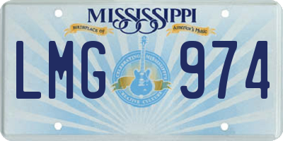 MS license plate LMG974