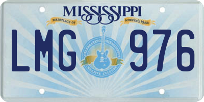 MS license plate LMG976