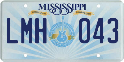 MS license plate LMH043